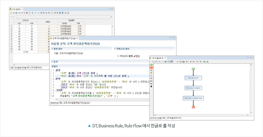 DT, Business Rule, Rule Flow 에서 한글로 룰 작성